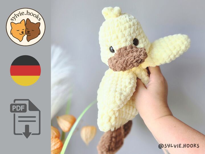 Häkelanleitung Schnuffeltuch Ente - Anfängergeeignet