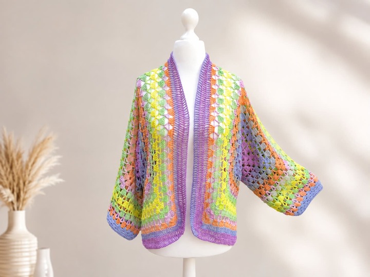 Häkelanleitung Hexagonjacke Sommerperle