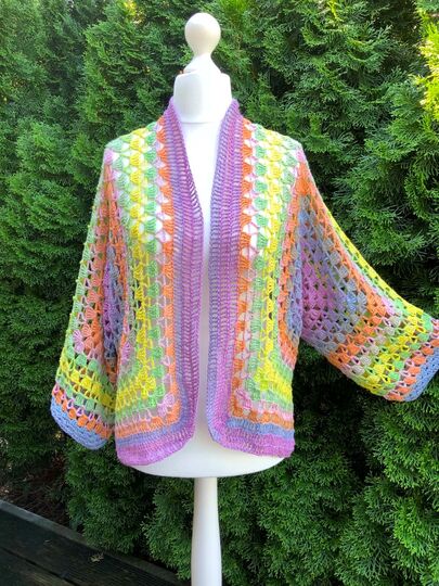 Häkelanleitung Hexagonjacke Sommerperle