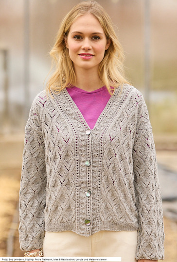 Jacke mit Rautenmuster