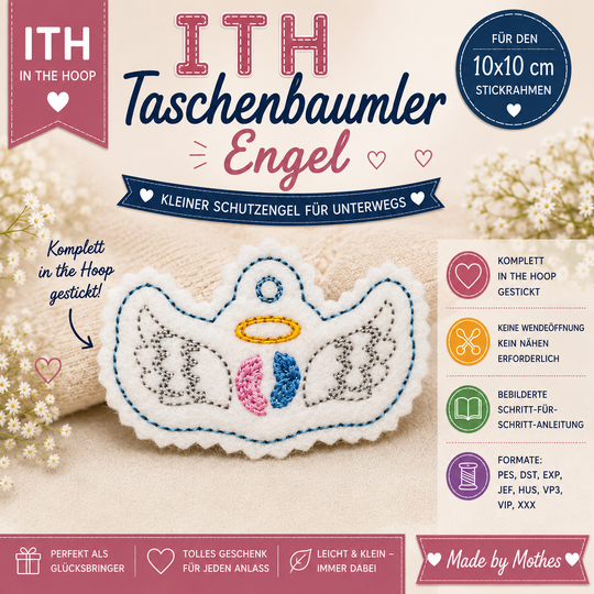 ITH Taschenbaumler Engel | Stickdatei 10×10