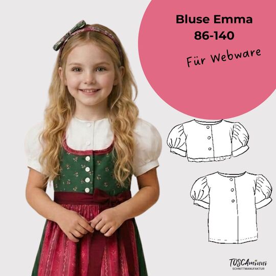 Dirndlbluse Emma Gr. 86-140