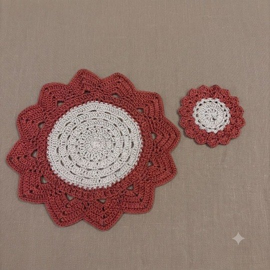 Häkelanleitung Platzset / Tischset Sonnenblume