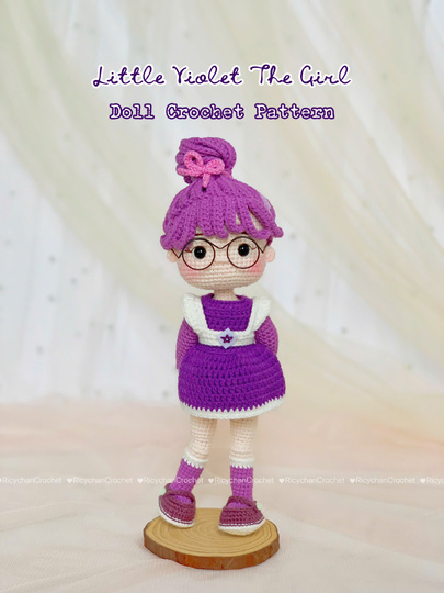 Little Violet The Girl - Amigurumi Doll Crochet Pattern - PDF Pattern