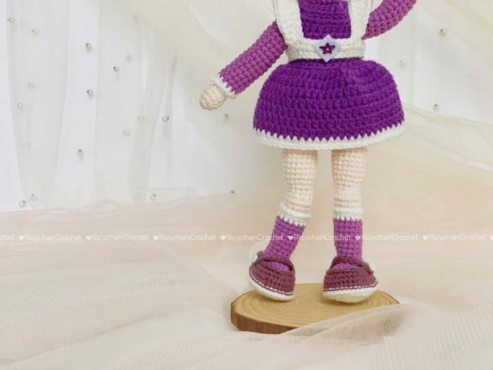 Little Violet The Girl - Amigurumi Doll Crochet Pattern - PDF Pattern