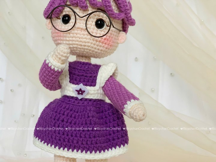 Little Violet The Girl - Amigurumi Doll Crochet Pattern - PDF Pattern
