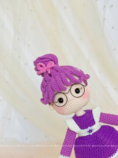 Little Violet The Girl - Amigurumi Doll Crochet Pattern - PDF Pattern