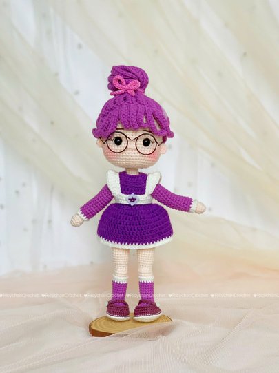 Little Violet The Girl - Amigurumi Doll Crochet Pattern - PDF Pattern
