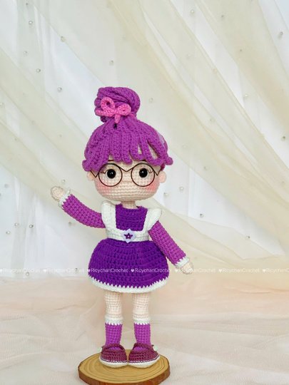 Little Violet The Girl - Amigurumi Doll Crochet Pattern - PDF Pattern