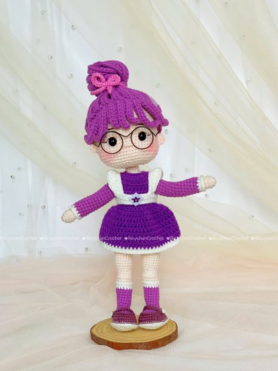 Little Violet The Girl - Amigurumi Doll Crochet Pattern - PDF Pattern