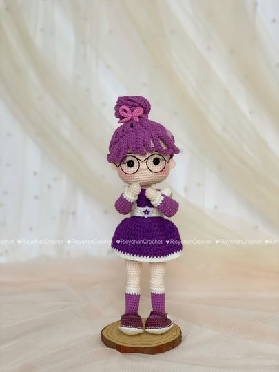 Little Violet The Girl - Amigurumi Doll Crochet Pattern - PDF Pattern