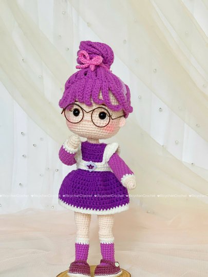 Little Violet The Girl - Amigurumi Doll Crochet Pattern - PDF Pattern