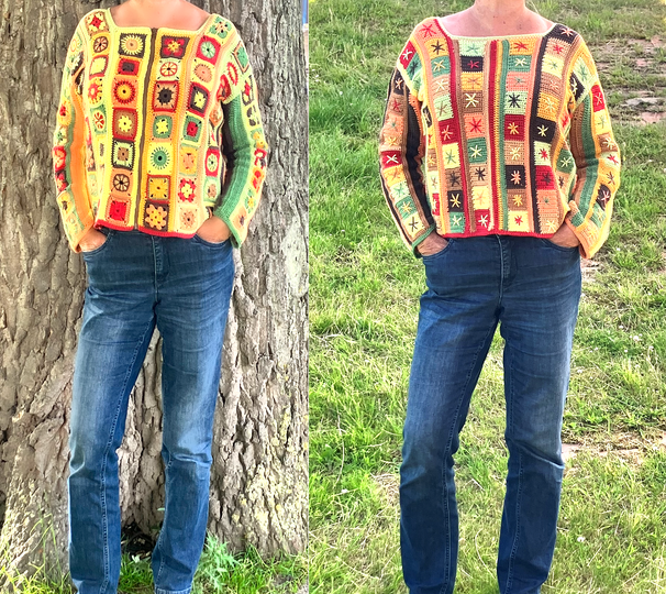 Boho-Jacke in Naturfarben - Häkelanleitung