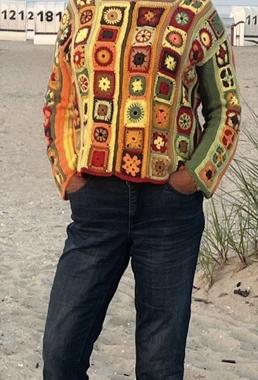Boho-Jacke in Naturfarben - Häkelanleitung