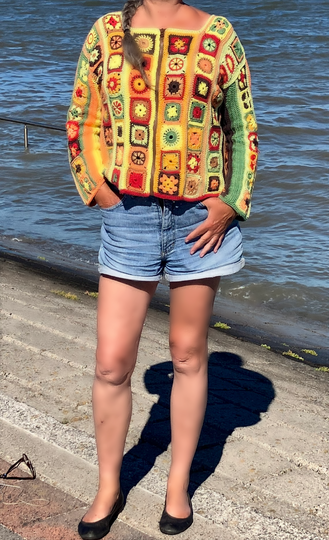 Boho-Jacke in Naturfarben - Häkelanleitung