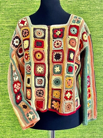 Boho-Jacke in Naturfarben - Häkelanleitung