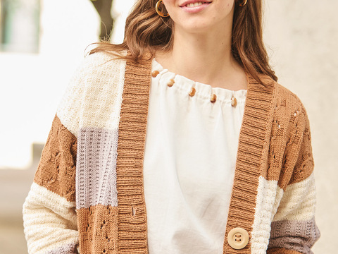 Jacke mit Musterflächen