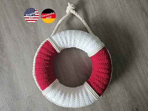 Kleiner Rettungsring – kostenlose maritime Häkelanleitung Freebie