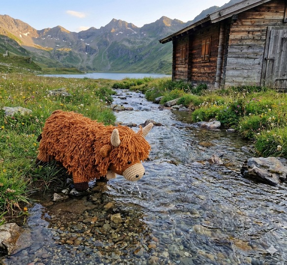 Highland Cow – amigurumi crochet pattern, approx. 20 cm