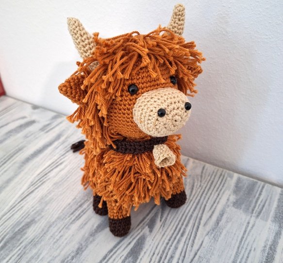 Hochlandkuh Zottel – Häkelanleitung Kuh, ca. 20 cm (Amigurumi)