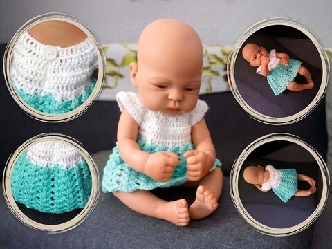 Crochet Pattern for the Ocean Vibes Doll Dress