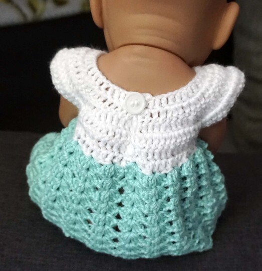 Crochet Pattern for the Ocean Vibes Doll Dress
