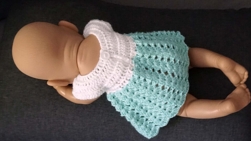 Crochet Pattern for the Ocean Vibes Doll Dress