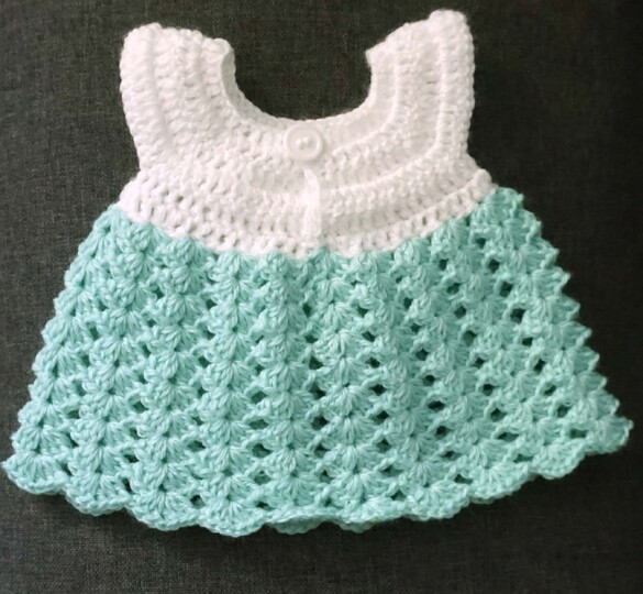 Crochet Pattern for the Ocean Vibes Doll Dress