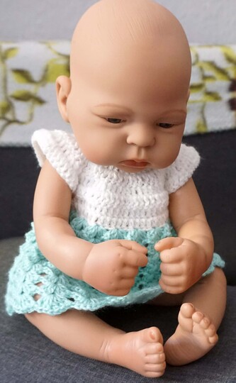 Crochet Pattern for the Ocean Vibes Doll Dress