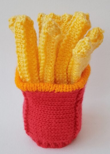 TeaCosyFolk's French Fries Fast Food Chocolate Orange Cosy Knitting Pattern