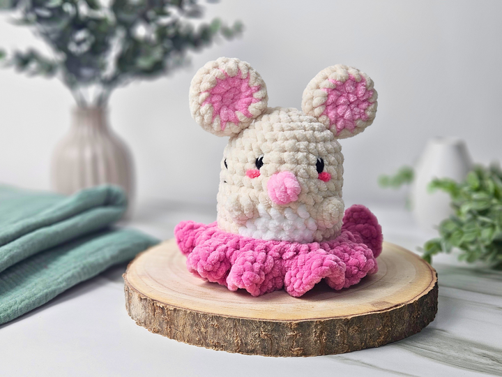 Häkelanleitung Ballerina Maus