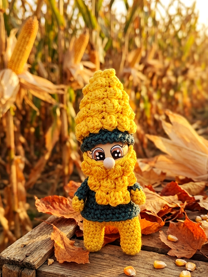 Serie Herbstpüppchen: Herr Mais und Frau Kürbis Herbst Deko für Holzkugeln