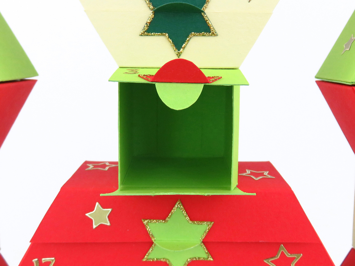 Adventskalender – Bauklotzburg – Bastelvorlagen und Anleitung