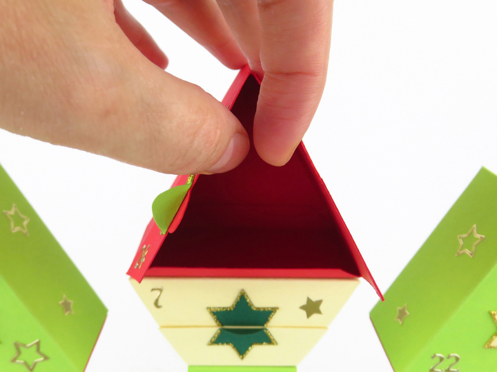 Adventskalender – Bauklotzburg – Bastelvorlagen und Anleitung