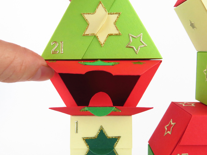 Adventskalender – Bauklotzburg – Bastelvorlagen und Anleitung