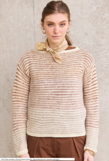 Pullover in kraus rechts