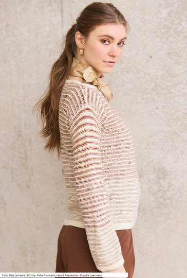 Pullover in kraus rechts
