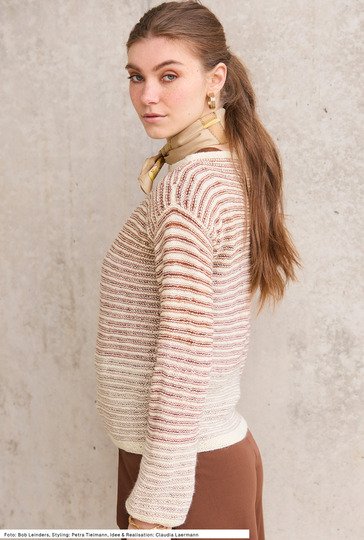 Pullover in kraus rechts