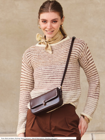 Pullover in kraus rechts