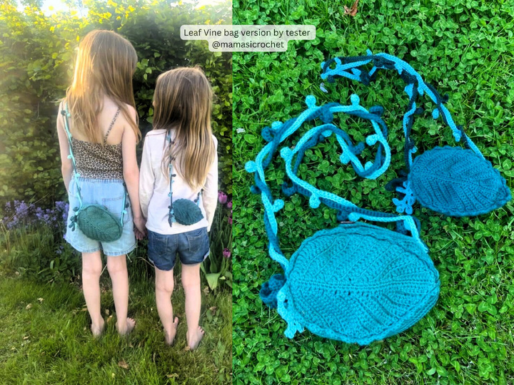 Crochet Leaf Bag Pattern - Leaf Vine crossbody purse