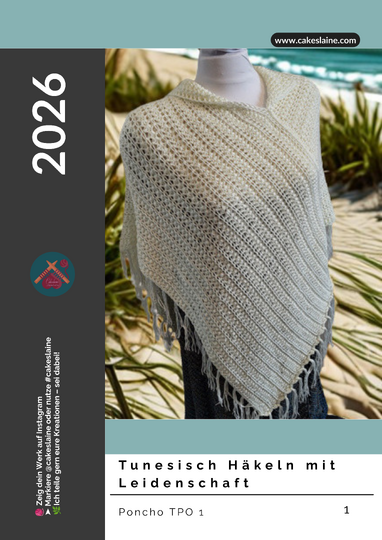 Tunisian Crochet Poncho in Shell Stitch – Intermediate