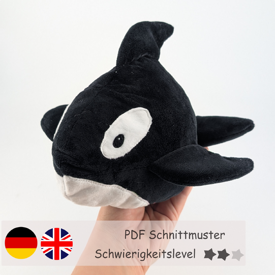 reversible cuddly toy "Krempeltier" orca Level 2 - sewing instruction