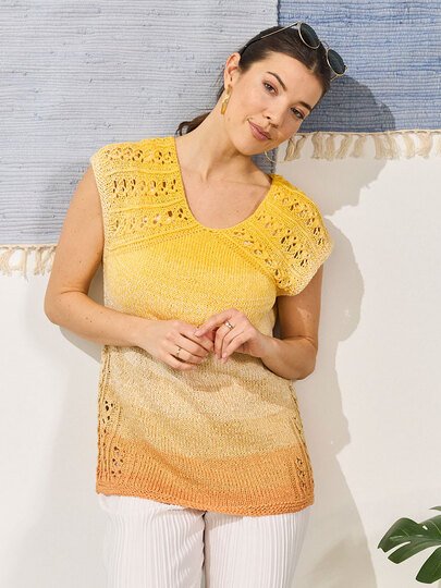 PULLI IRENE … MIT AJOURPASSE GESTRICKT