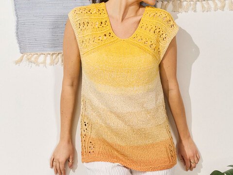 PULLI IRENE … MIT AJOURPASSE GESTRICKT