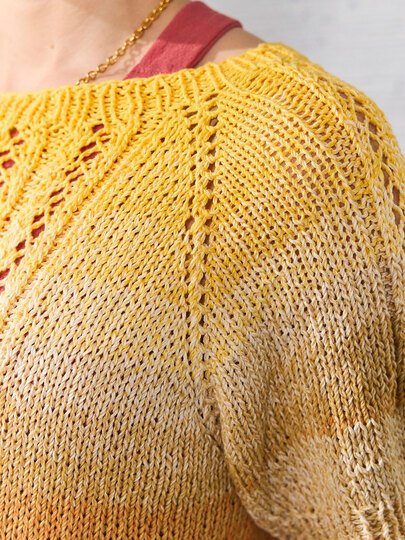 RAGLANPULLI INKA … MIT AJOURSTREIFEN GESTRICKT
