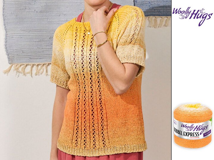 RAGLANPULLI INKA … MIT AJOURSTREIFEN GESTRICKT