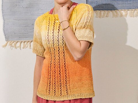 RAGLANPULLI INKA … MIT AJOURSTREIFEN GESTRICKT