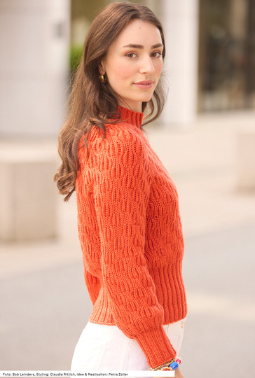 Pullover im Wellen-Patentmuster