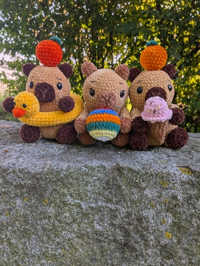 Capybara Summer Edition Crochet Pattern PDF English and German