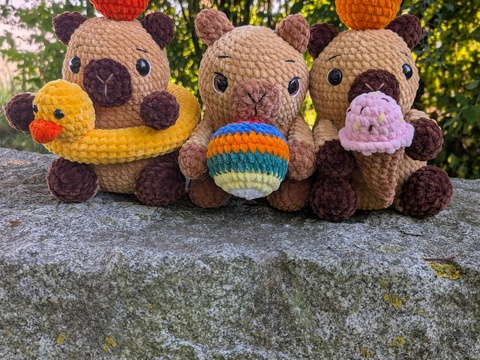 Capybara Summer Edition Crochet Pattern PDF English and German